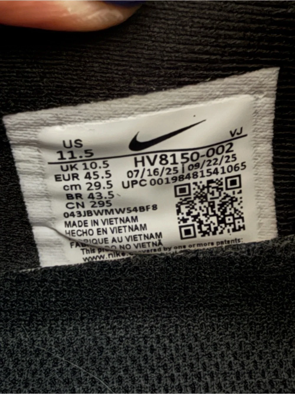 Nike Women’s Black and White Athletic Running Shoes